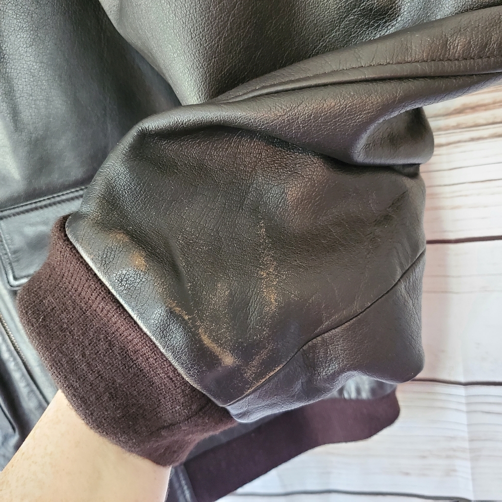 Authentic Cherokee | Dark Brown Biker Heavy Jacket - Picture 4 of 7
